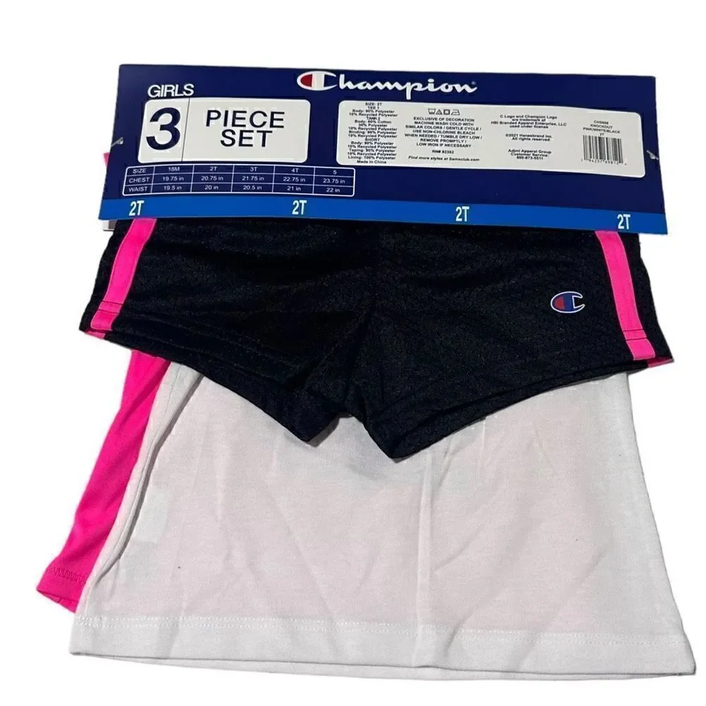 Champion Toddler Girls 3 Piece Active Set Size 2T